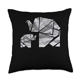 Origami Elephants Animal Trainer Throw Pillow
