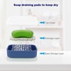 Leak Proof Travel Soap Case,Solid Shampoo Bar Holder, Silicone Soap