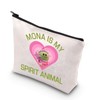 Funny Meme Gift Mona is My Spirit Animal Makeup Bag