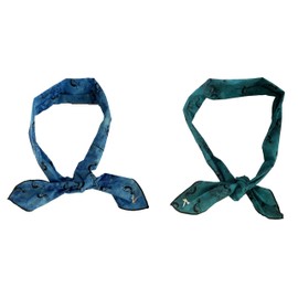 Kafka Kool Ties Original Cooling Bandana Combo 2 Packs-Buy & SAVE! (Kokopelli Small Bright Blue & Turquoise Combo)