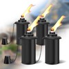 ZSPENG 4 Pack Torch Replacement Canisters, 16oz Bamboo Lantern Refillable