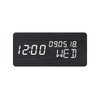 Evoom Bois Noir Wood Alarm Clock, Wood, Black, One Size