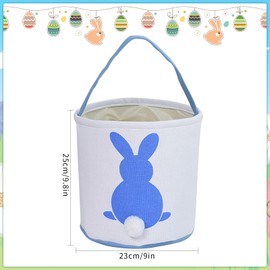Zkaoai Easter Bunny Bags, Easter Bunny Baskets with Fluffy Tail, Easter Bunny Bags Children, Easter Basket Carry Bags, Easter Baskets for Kids Egg Hunt, Party Decoration, Toys, b