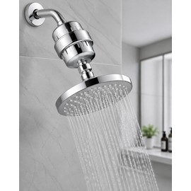 1 Pack / 2 Pack 15-20 Stage Shower Water Filter for Hard Water – High Output Multi-Stage Filtration with Replaceable Cartridge