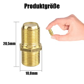 Leloco 10 Stück F Verbinder Sat Kabel Verbinder F Stecker Kupplung, Koaxialkabel Verbinder Sat Kabel Adapter für Koaxialkabel, Antennenkabel, Satellitenkabel