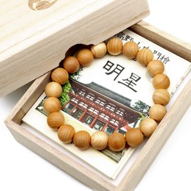 高野山 Bracelet High Folk 中門 Hinoki Cypress (Hinoki) 11 mm Wooden Box with World Heritage 金剛峯寺 Arm 念珠 Natural Stone Power Stone