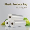 OausTect 12" X 16" Plastic Produce Bag Roll, Clear Food