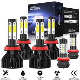 AUIMSOCO FOR Toyota Tacoma 2016 -2023 LED Headlight Bulbs High&Low Beam Combo Kit 6000K