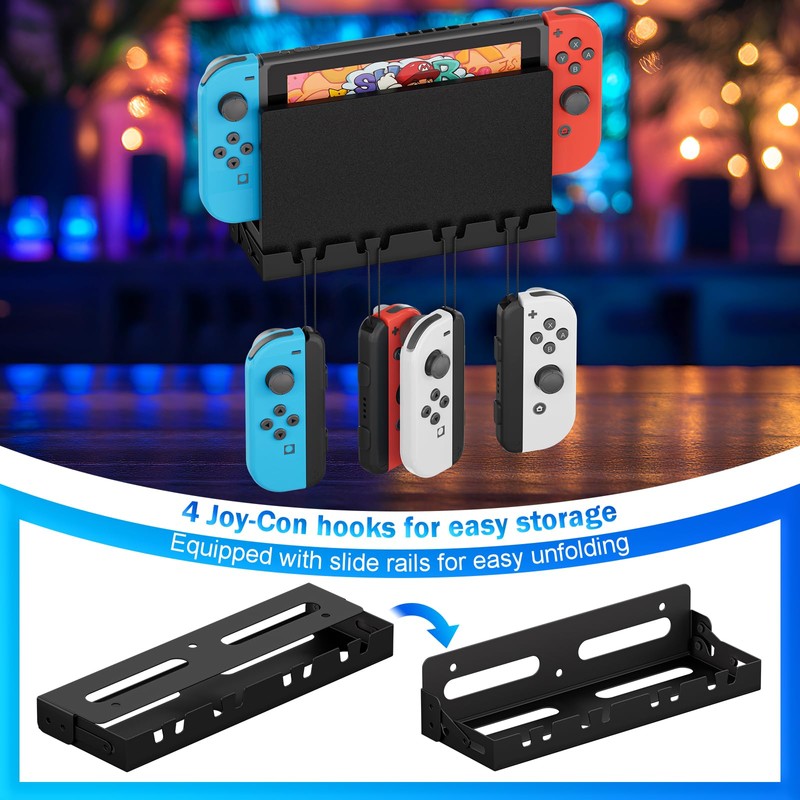 Riuog Wall Mount bracket for Switch ，Metal Wall Mount Bracket