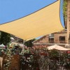 Premium Beige Cotton Canvas Sail Shade - UV Protective Outdoor