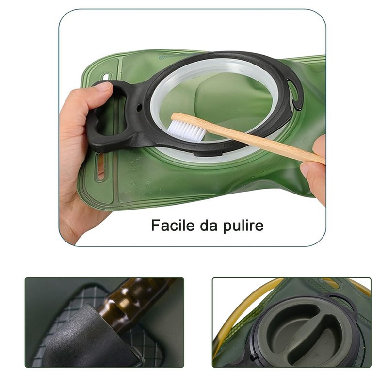 CUEMOON 2L Portable Water Bag with Hydration Tube for Cycling