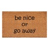 Calloway Mills Be Nice Or Go Away Doormat (Tan/Black, 24"