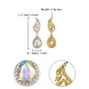EVER FAITH Rhinestone Crystal Boho Style Floral Leaf Teardrop Pierced