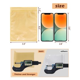 GOULIKFUL 200 Pack Self Sealing Cookie Bags with Seal, 5.9x6.5 Inch Paper Bakery Bags with Window, Grease Resistant To Go Sleeves for Packaging Donut, Snack, Scone, Brownie, Small Pastries and other Treats