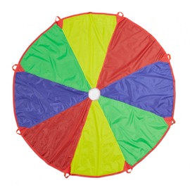 Relaxdays Children's Swing Cloth, Diameter 2 m, 8 Handles, Rainbow Cloth for Outdoors, Garden, Parachute Game, Colourful