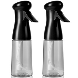 Spray Bottle For Hair, Continuous Mister Sprayer, Ultra Fine Mist Empty Spraying Water Bottles for Hairstyling, Barbers, Salons, Essential Oil Scents, Cleaning, Plants - Black&Black