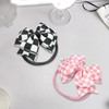 2Pcs Baby Girls Racing Checkered Flag Bow Headband Infant Toddler