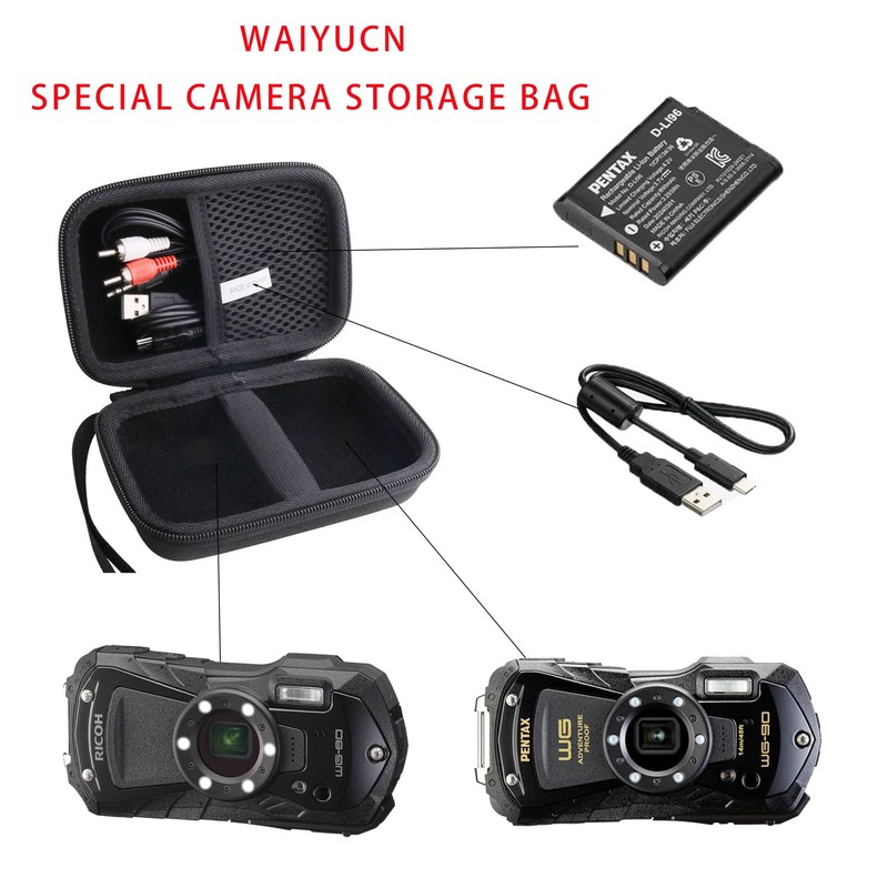 WAIYUCN Hard Carrying Case Compatible with PENTAX WG-90/WG-80/WG-6/WG-8/WG-7 Waterproof Camera