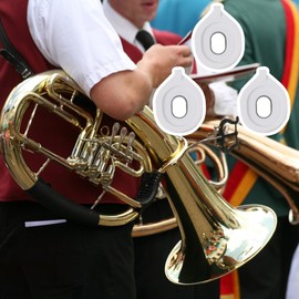 Yibuy Euphonium Valve Guides Repair Parts Euphonium Accessories Pack of 3