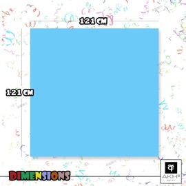 AKH® Plain Pastel Table Cloths | Pack of 4 | Colourful Plastic Table Cover Tablecloth for Wedding, Baby Shower, Birthday Party, Easter | Premium Durable All Purpose Tablecloth | 121CMx121CM (Blue)