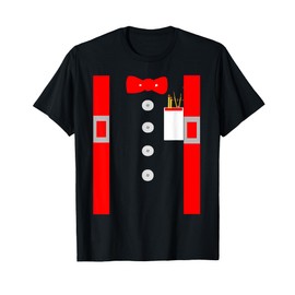 Nerd Costume Shirt Red Suspenders Pocket Protector T-Shirt