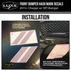 Luxe Auto Concepts Charger Front Bumper Hash Stripes - Reflective