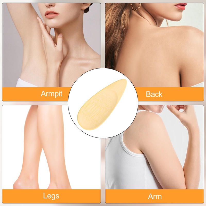 8 Pcs Natural Wooden Deodorant Cream Applicators, Multi-Functional Body Applicator,