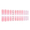 Pink Gradient Press on Nails Long Coffin Fake Nails 3D