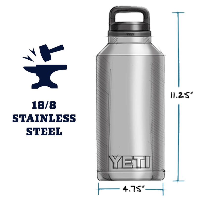 YETI Rambler 64 oz Bottle, Vacuum Insulated, Leakproof, Stainless Steel