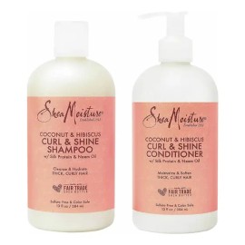 2-pack Shea Moisture Coconut Hibiscus Shampoo+acondicionador
