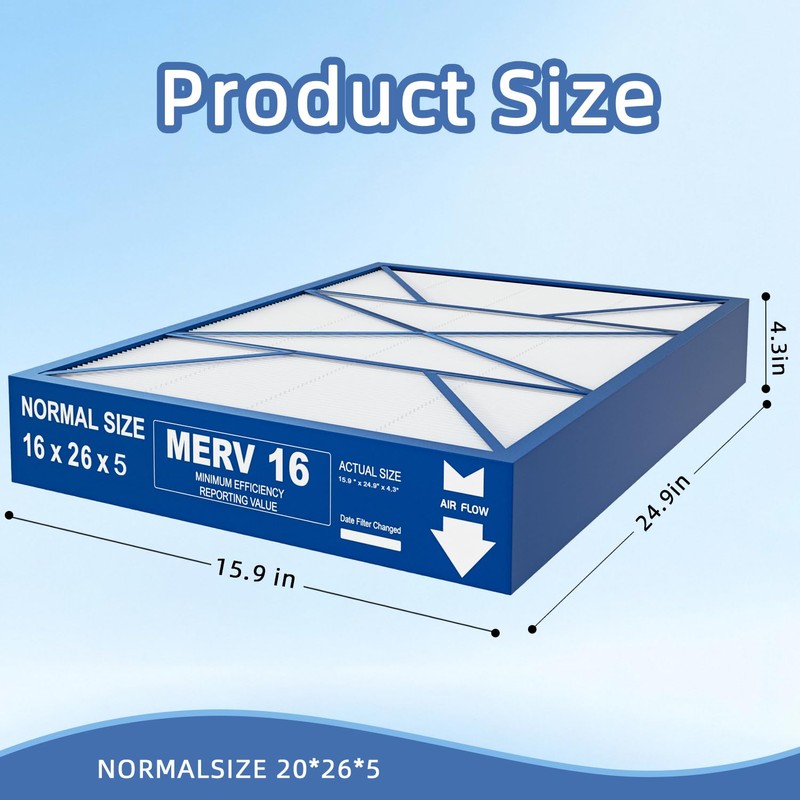 MERV 16 Filter Compatible with Lennox X8789 Filter Replacement PCO16-28