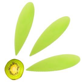 3 Pcs Slicer Kiwi Plastic Fruit Digging Spoon Divider Kitchen Gadget Accessories, Fruit Peeler and Slicer (Random Color)