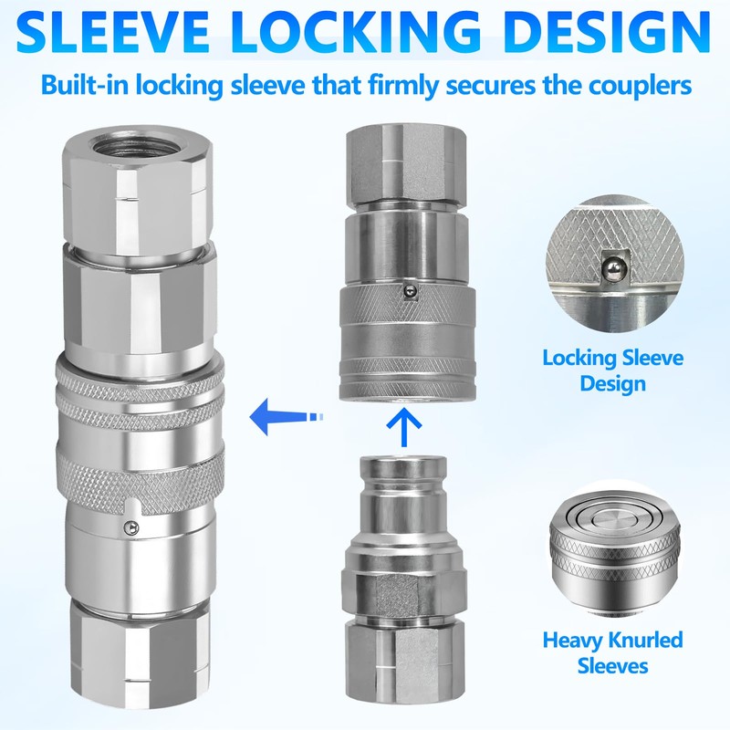 Cplbrb 3/8’’ NPT Flat Face Hydraulic Quick Connect Couplers/Couplings with