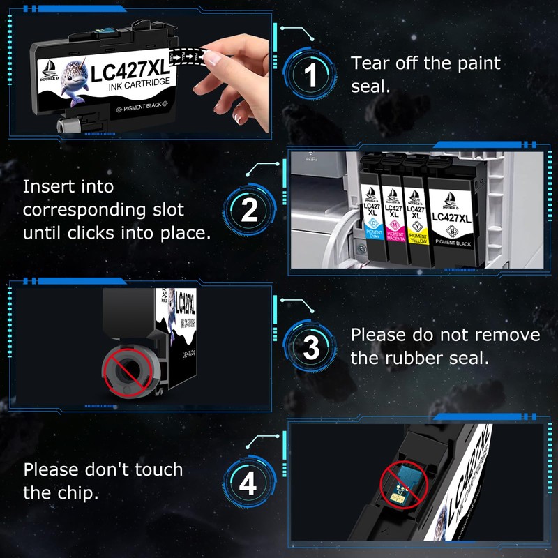 DOUBLE D LC427XL for Brother LC427 LC427XL Replacement for Brother