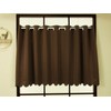 Katenya Outlet Flameproof Blackout Class 1 Cafe Curtain [Piti] Walnut