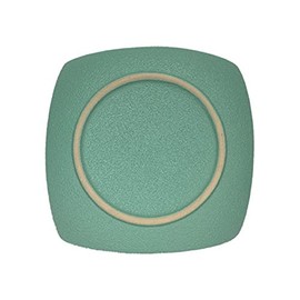Ceramic Tea Holder (Square, Light Green) W 3.4 x H 0.8 inches (8.8 x 2 cm)
