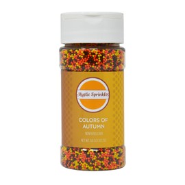 Mystic Sprinkles Colors of Autumn Nonpareils Mix 3.8oz Bottle