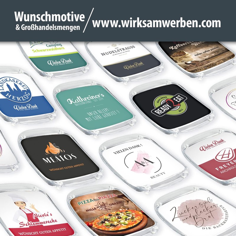 WIRKSAM WERBEN Payment Plate Cash Tray for Bakers, Bakeries &