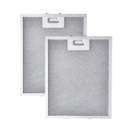 Amazinpure 2X 300 x 250 mm Cooker Hood Metal Mesh Filter Compatible with Bosch Neff Siemens De Dietrich Gorenje Logik SMEG Whirlpool Candy Range Hood Extractor Fan Vent