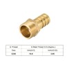 sourcing map Brass Hose Barb Fitting,Connector,12mm Barb x G3/8 Male