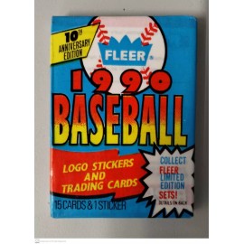 1990 FLEER BASEBALL CARDS Individual PACK 10th Anniversary Edition