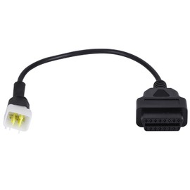 OBD Cable Fit for Delphi 6pin to 16pin Motorcycle Adapter, OBD2 Connector Compatible with Obd1 to Obd2 Scanner Diagnostic Tool for Delphi/Bosch ECU Motorbike
