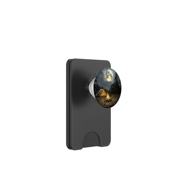 Campfire Tent Nature Forest Camping Camper PopSockets PopWallet for MagSafe