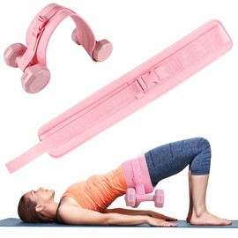 Hip Thrust Belt, Waist Belt for Dumbbells, Weight Belt for Extra Weight, Adjustable Weight Belt for Hip Exercises, Glute Bridge, Plank, Weight Load Belt for Dumbbells and Kettlebells, Pink