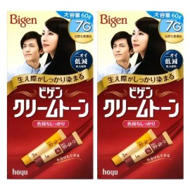 Vigen 비겐 크림톤 7G 자연흑갈색 60g 2개 [자연갈색 6G 2개] Bigen Cream Tone 7G Natural Black Brown 60g 2 pcs [Natural Brown 6G 2 pcs]