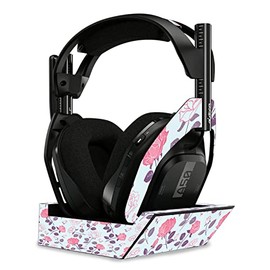 MightySkins Glossy Glitter Skin Compatible with Astro A50 Wireless Headphones + Base Station (Gen 4) - Vintage Floral | Protective, Durable High-Gloss Glitter Finish | Easy to Apply | Made in The USA