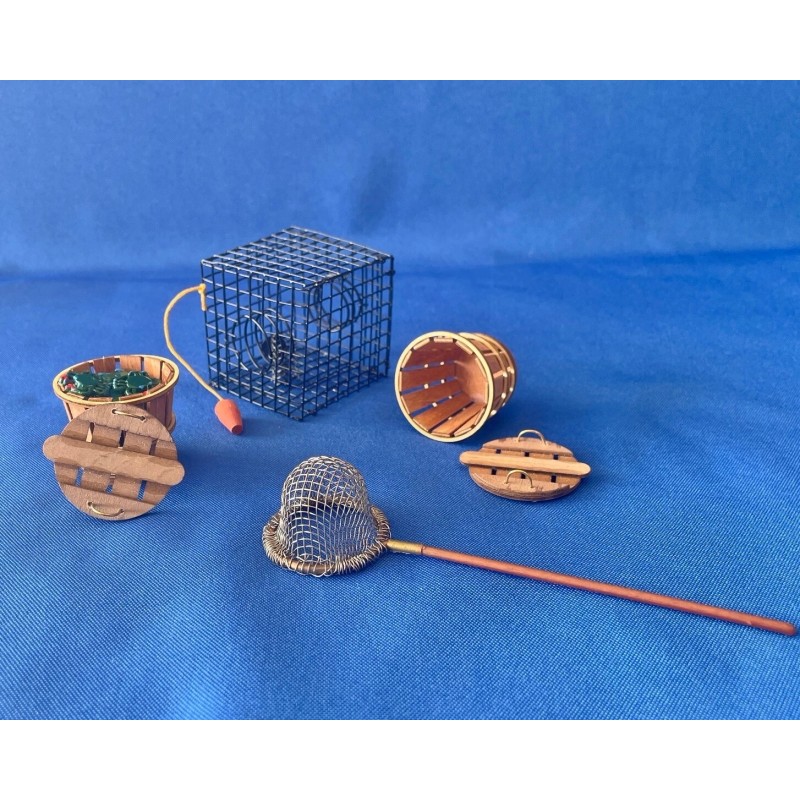 Blackway Boat Models MINIATURE CRABBING KIT - TRAP, NET &