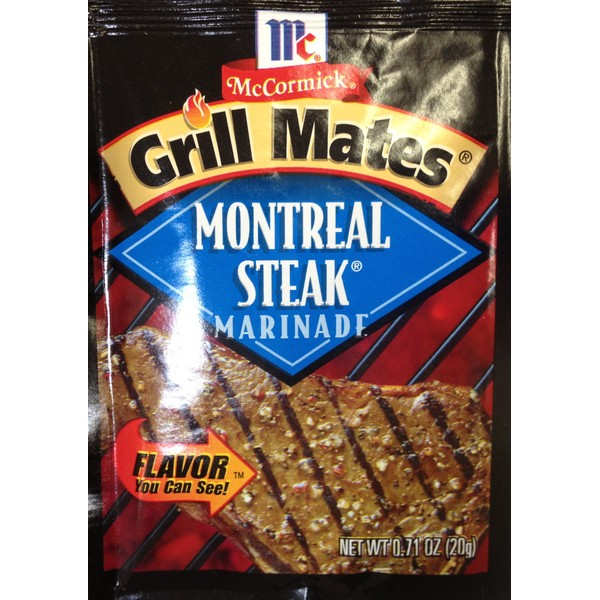 McCormick Grill Mate MONTREAL STEAK Marinade .71oz (25 Packets)