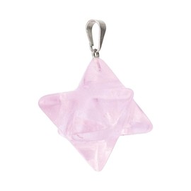 Merkaba Necklace Pendant Rose Quartz