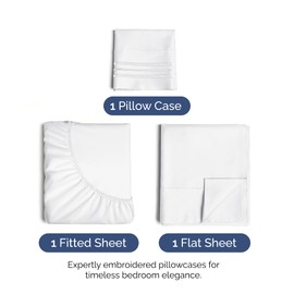 Twin XL Size 3-Piece Sheet Set - Extra Soft, Breathable & Cooling - Hotel Luxury Durable Bed Sheets for Women & Men - Deep Pockets, Easy-Fit & Wrinkle-Free - Bright White Oeko-Tex